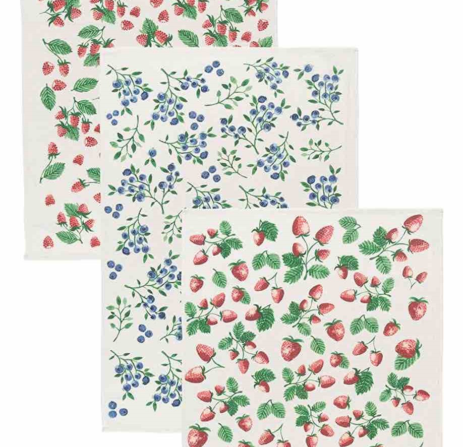 Berry Patch S/3 Floursack Tea Towels
