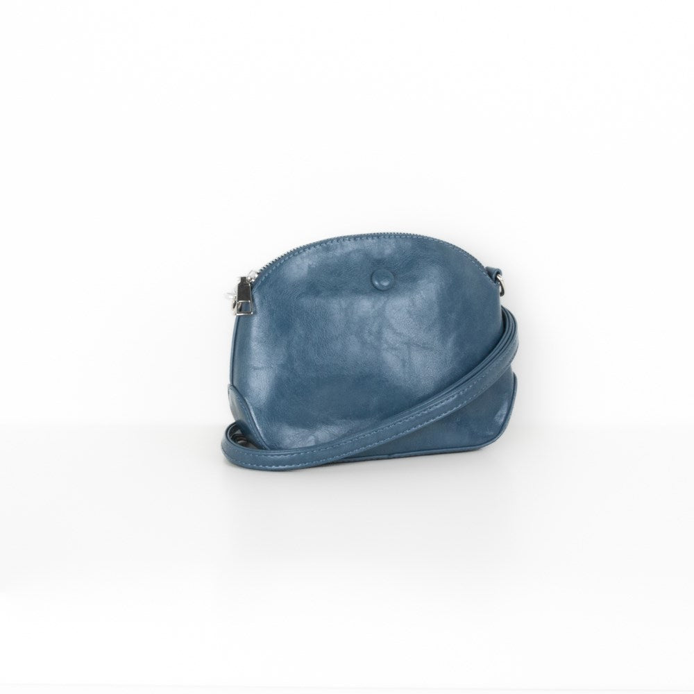 Small Domed Crossbody - Blue (caracol)