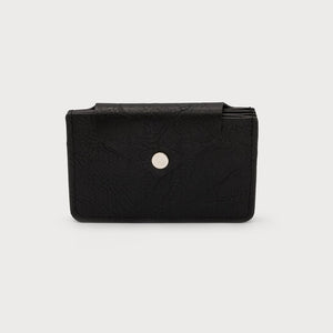 Snap Tri Pocket Cardholder -Black