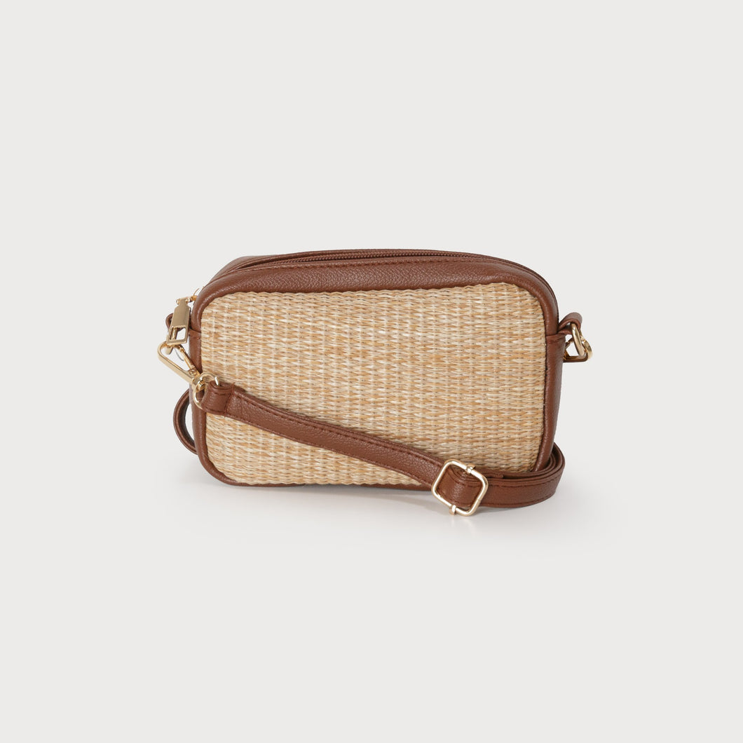 Small Raffia Crossbody Purse