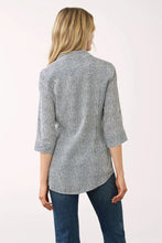 Load image into Gallery viewer, Stripe 3/4 Tunic Blouse - Dark Blueberry (FDJ)
