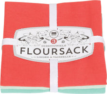 Load image into Gallery viewer, Floursack S/3 Tea Towels - Jade/Lucite/Fiesta
