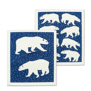 Polar Bears Swedish Dishcloth S/2