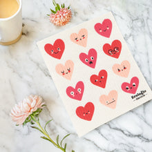 Load image into Gallery viewer, Heart to Heart Swedish Dishcloth
