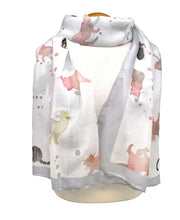 Load image into Gallery viewer, Watercolour Cats Scarf
