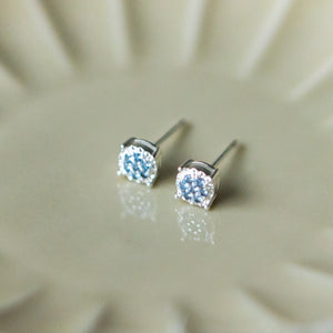 Bedazzle Stud - Silver Plt/Blue