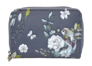 Garden Birds Coin Purse - Grey