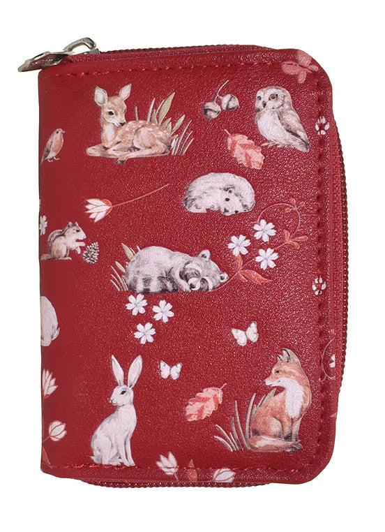 Forest Friends Change Purse - Red