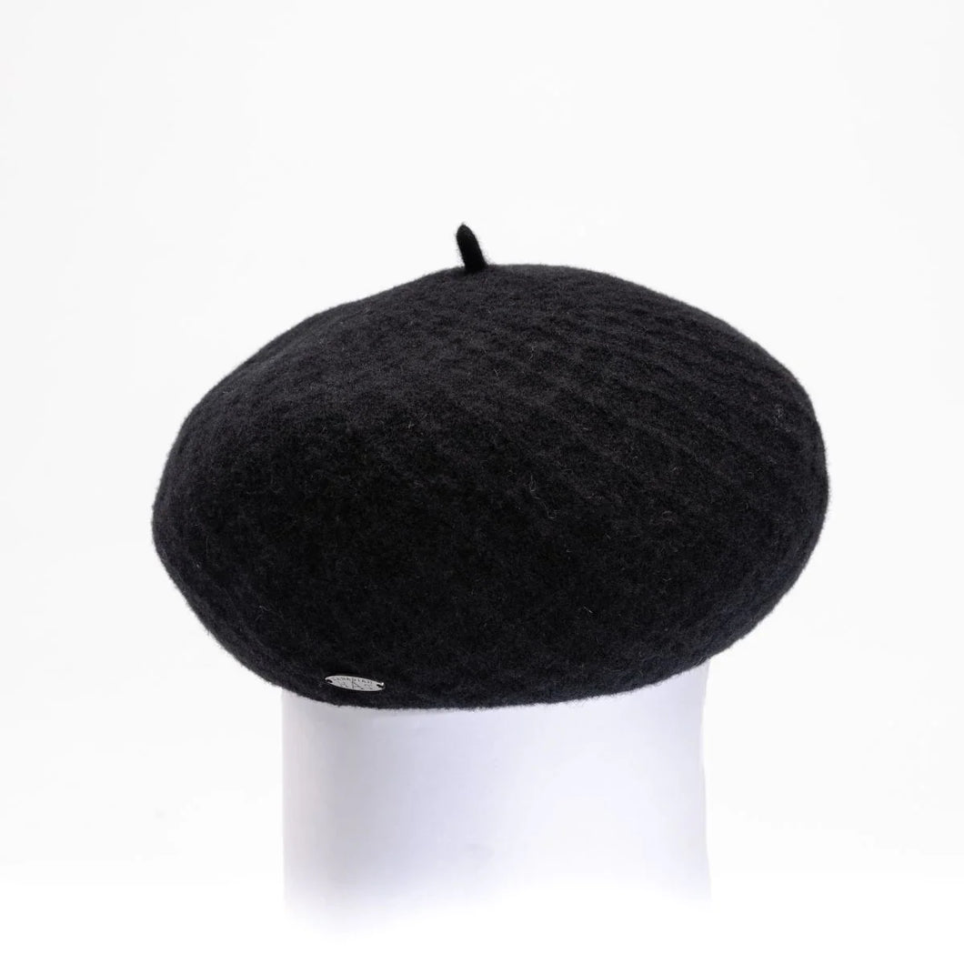 Britni Textured Beret - black (Canadian Hat)