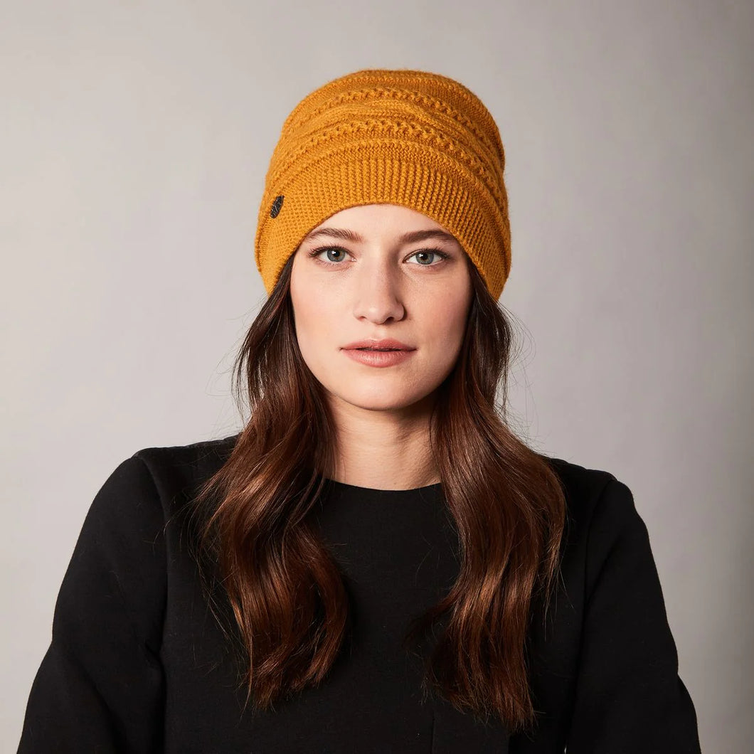 Bellia Chain Pattern Beanie - Yellow