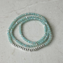 Load image into Gallery viewer, Circuit Loop Necklace/Bracelet - Amazonite/Silver Plated (Glee)

