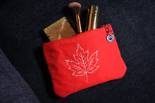 Load image into Gallery viewer, Maple Leaf Embroidered Pouch
