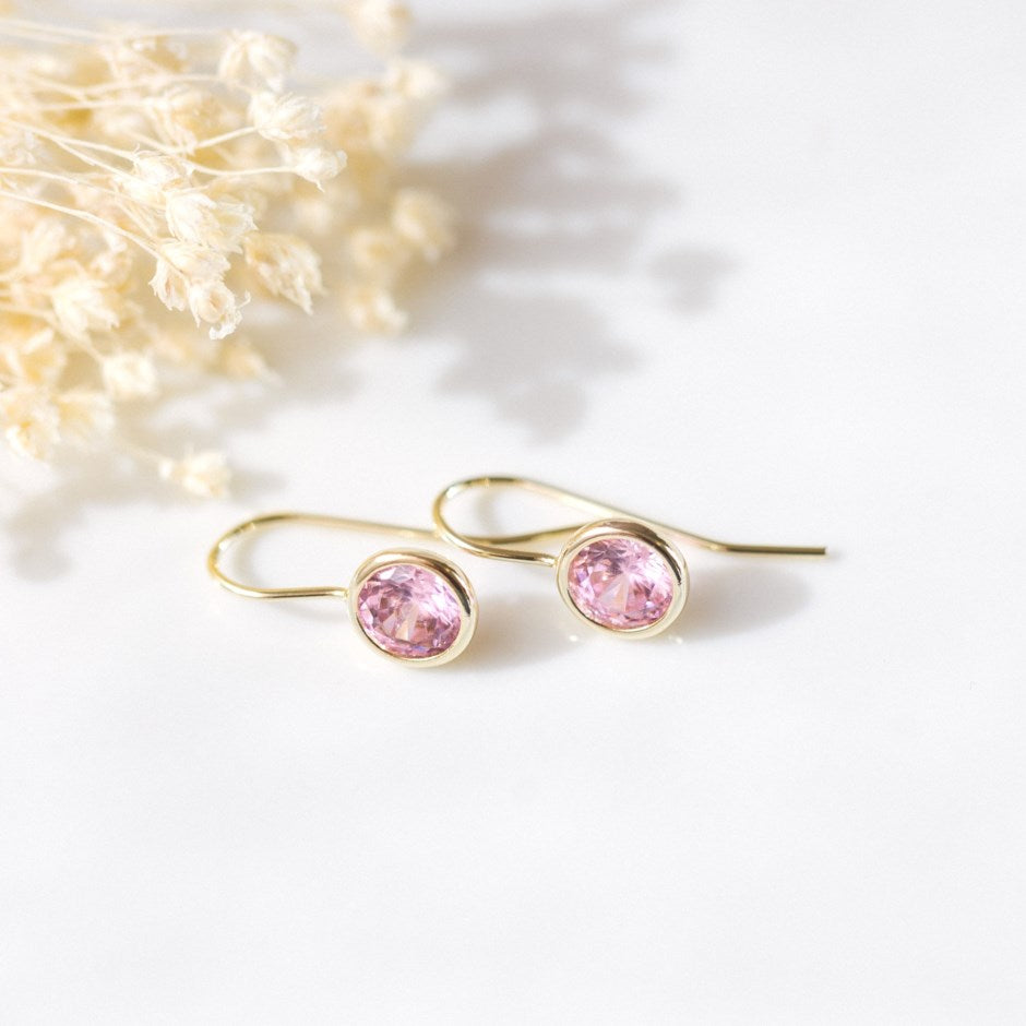 Dazzle Earring - Pink/Gold Plated