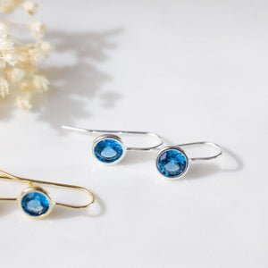 Dazzle Earring - Blue/Silver Plated
