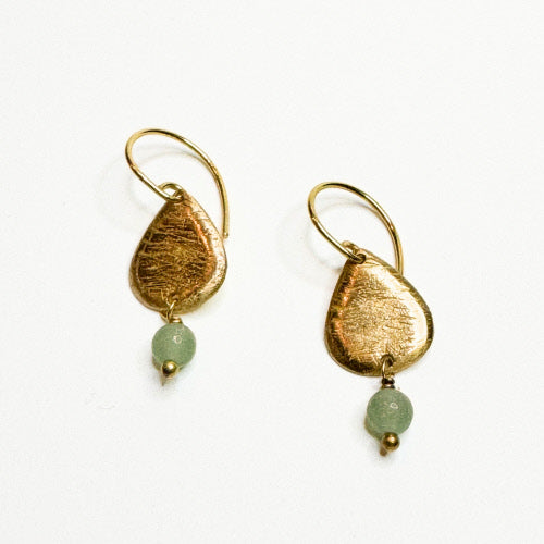 Dalia Aventurine Earrings - Gold (Bambu)