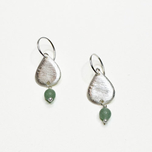 Dalia Aventurine Earrings - Silver (Bambu)