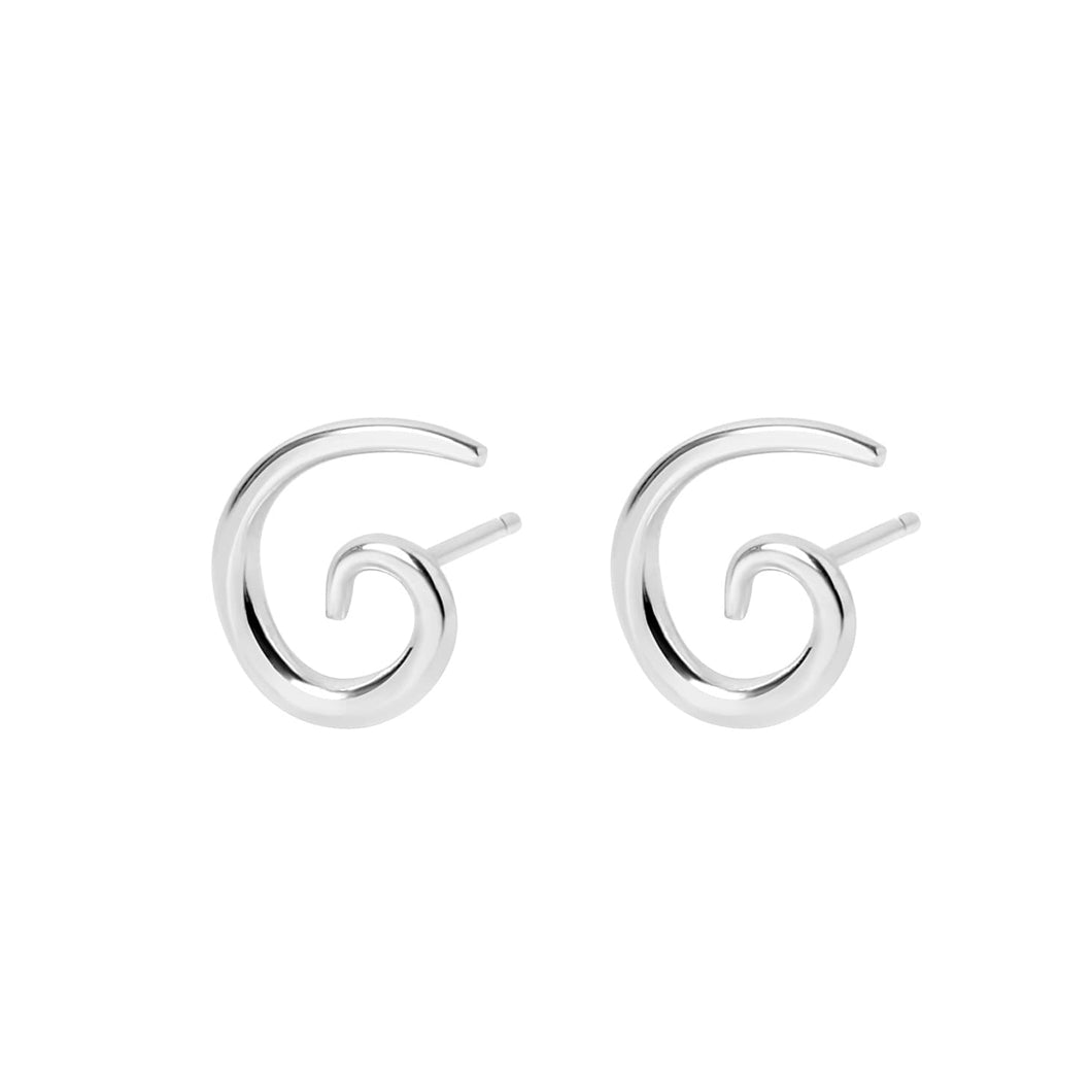 Koru Spiral Studs - Silver (Bambu)