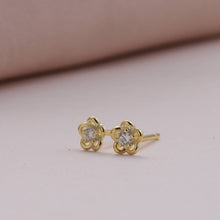 Load image into Gallery viewer, With Love Flower with Crystal Studs - Gold
