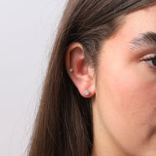 Load image into Gallery viewer, Crystal Sparkle Star Studs - Silver
