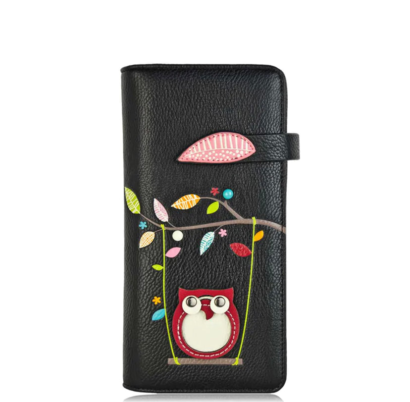 Swing Owl Long Wallet -blk (espe)