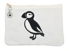 Load image into Gallery viewer, Puffin Embroidered Pouch - cream
