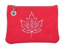 Load image into Gallery viewer, Maple Leaf Embroidered Pouch

