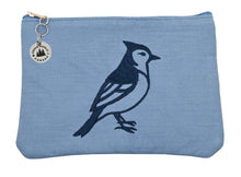 Load image into Gallery viewer, Embroidered Blue Jay Pouch
