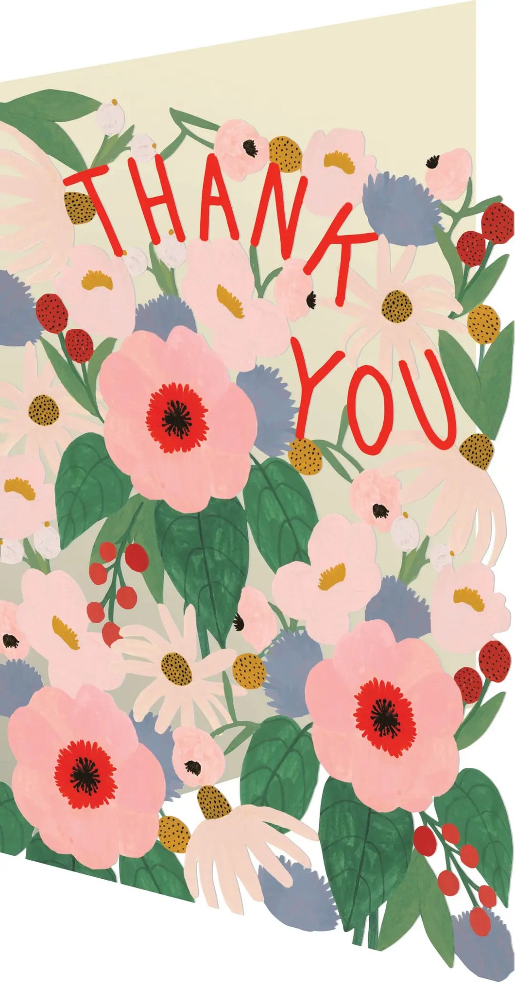 Roger la Borde - Cutout Flowers Thank You Card