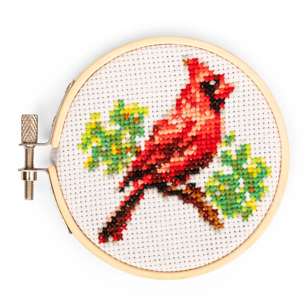 Mini Cross Stitch Kit - Cardinal