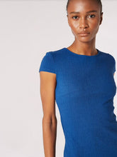 Load image into Gallery viewer, Textured Jersey Dress - Blue (Apricot)
