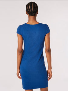 Textured Jersey Dress - Blue (Apricot)