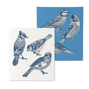 Bird Sketch Swedish Dishcloths Set/2