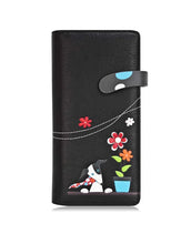 Load image into Gallery viewer, Espe Scruffy Pup Long Wallet - Black
