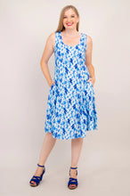 Load image into Gallery viewer, Sara Dress - Misty Flower (Blue Sky)
