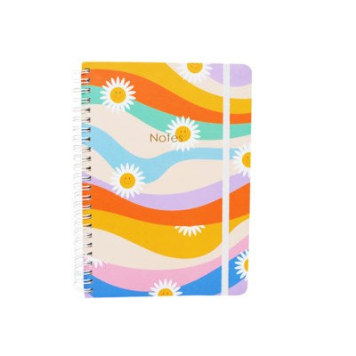 Hippy Daisy Spiral Notebook - 80 pages