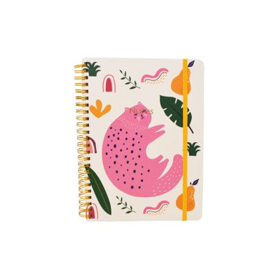 Tropical Cat Spiral Notebook - 80 pages