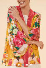 Load image into Gallery viewer, Impressionist Floral Cover Up - Mustard
