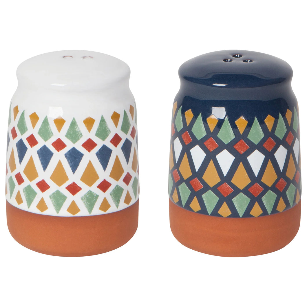 Kaleidoscope Terracotta Set/2 Salt & Pepper Shakers
