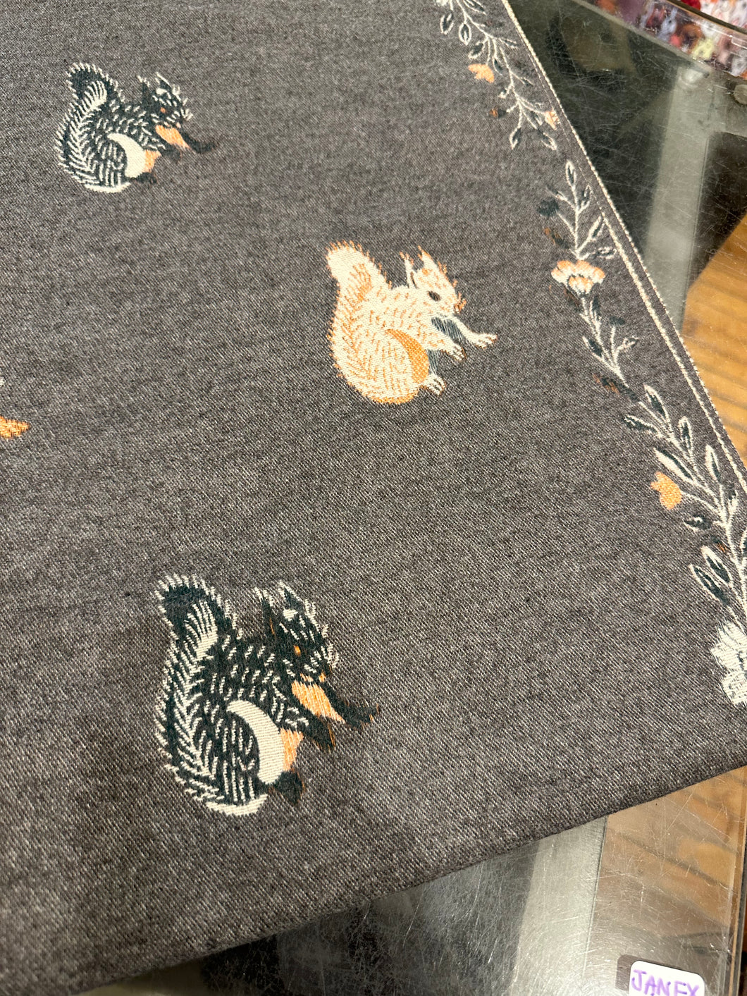 Jacquard Squirrel Scarf