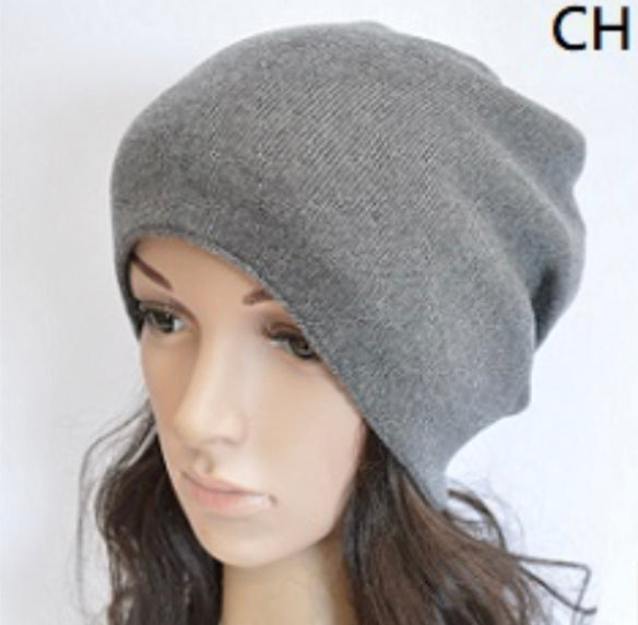 Pleated Slouch Toque - Charcoal