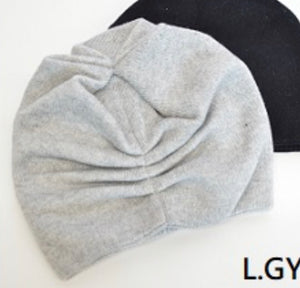 Pleated Slouch Toque - Charcoal