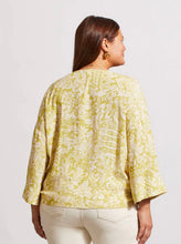 Load image into Gallery viewer, Printed Tie Front Blouse - Pear (Tribal)
