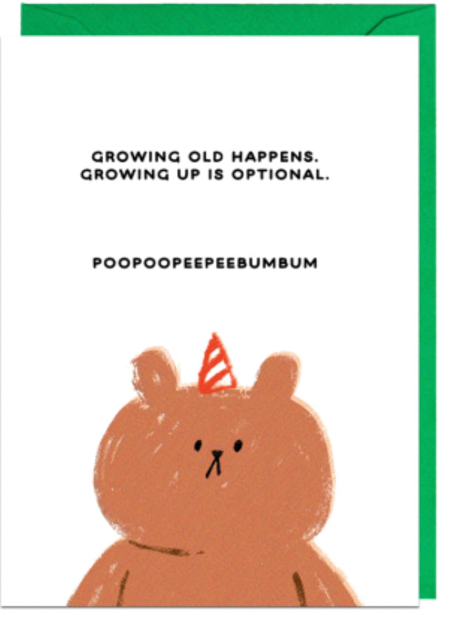 Growing Up Bear Card