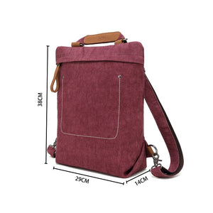 Cotton/Linen Shoulder Bag/Backpack - Green (davan)