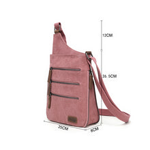 Load image into Gallery viewer, Canvas Multizip Crossbody - Burgundy
