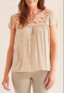 Flower Embroidery Blouse (Tribal)
