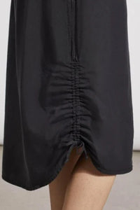 Side Ruche Skirt - Black (Tribal)