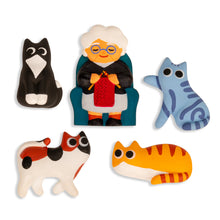 Load image into Gallery viewer, Cat Lady Magnets Set/5
