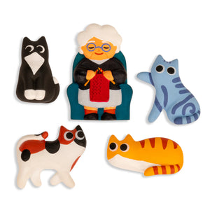 Cat Lady Magnets Set/5