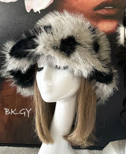 Two Tone Furry Bucket Hat